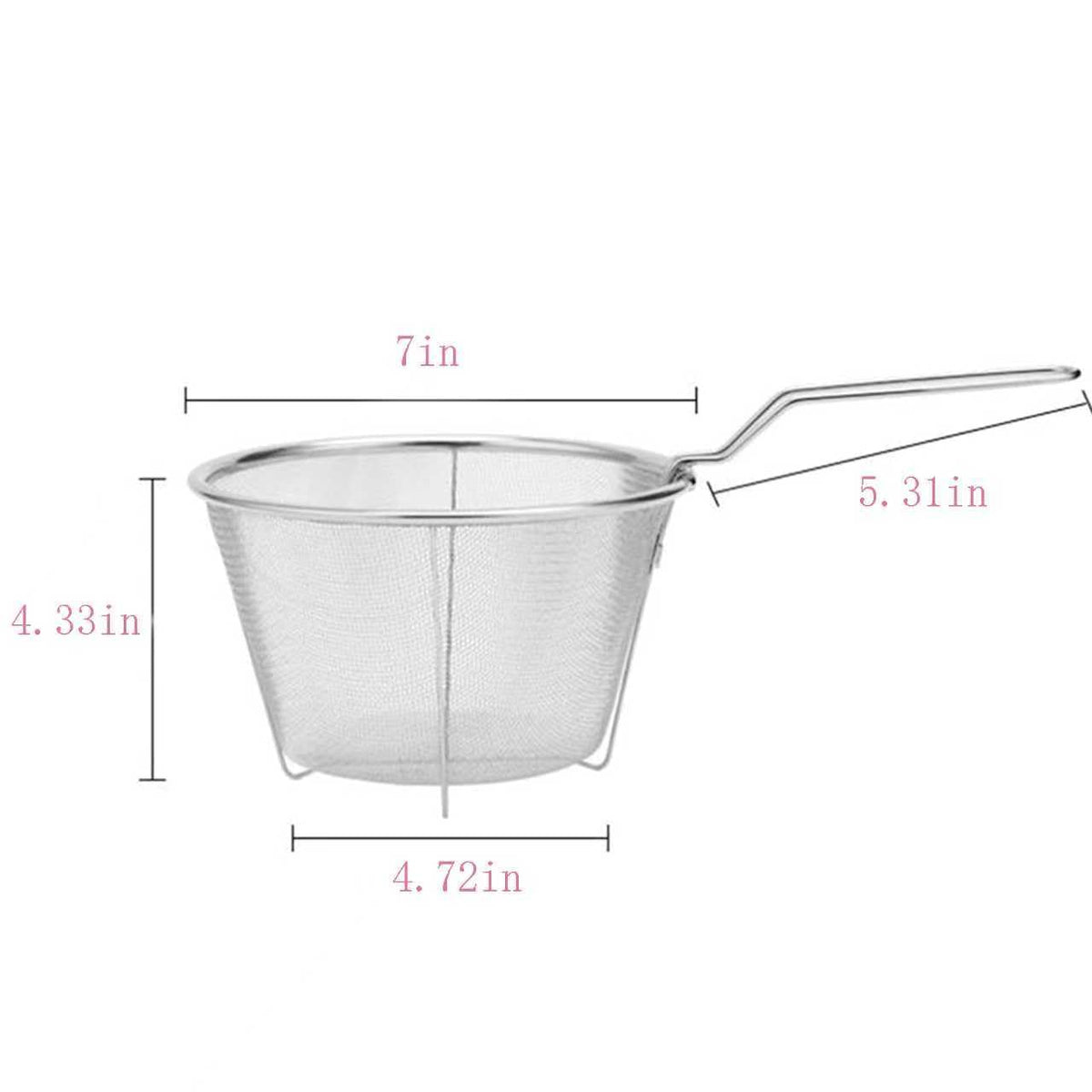 7-Inch Round Stainless Steel Deep Fryer Basket Z87597