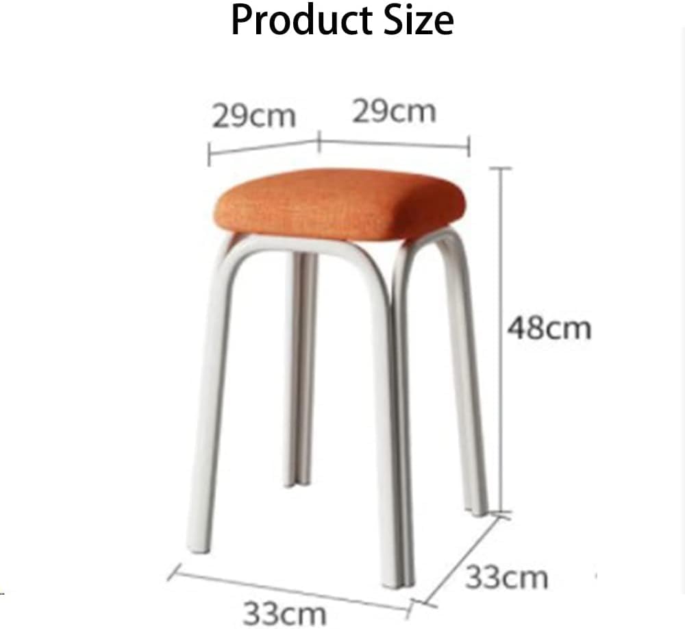 Set of 4 Green Metal Stacking Stools E381744