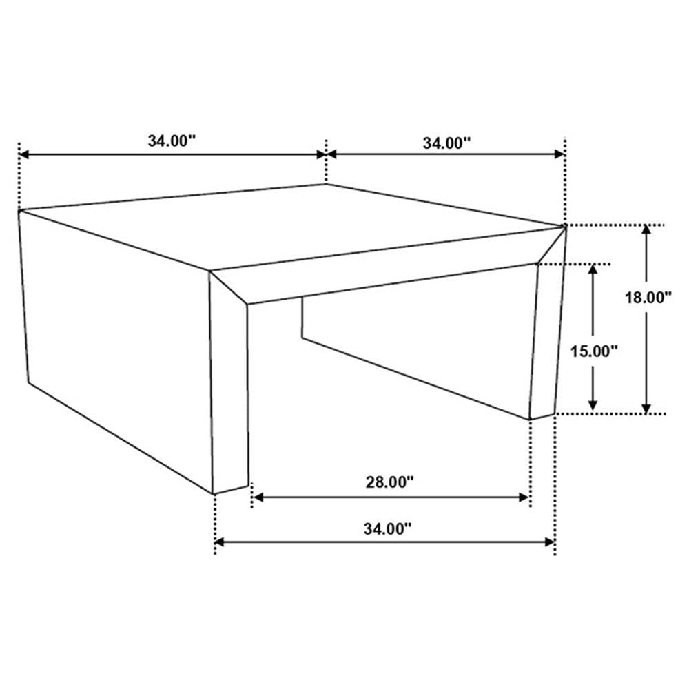 Square Solid Wood Coffee Table S61521