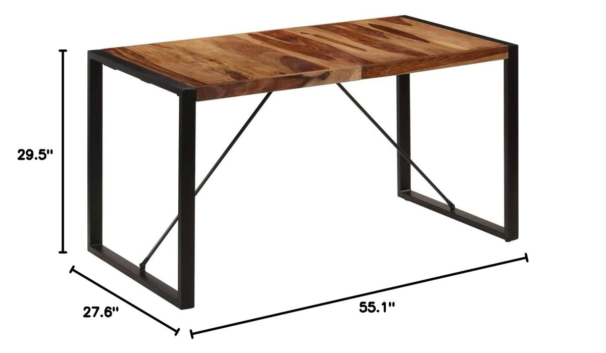 Square Solid Sheesham Wood Dining Table L993686