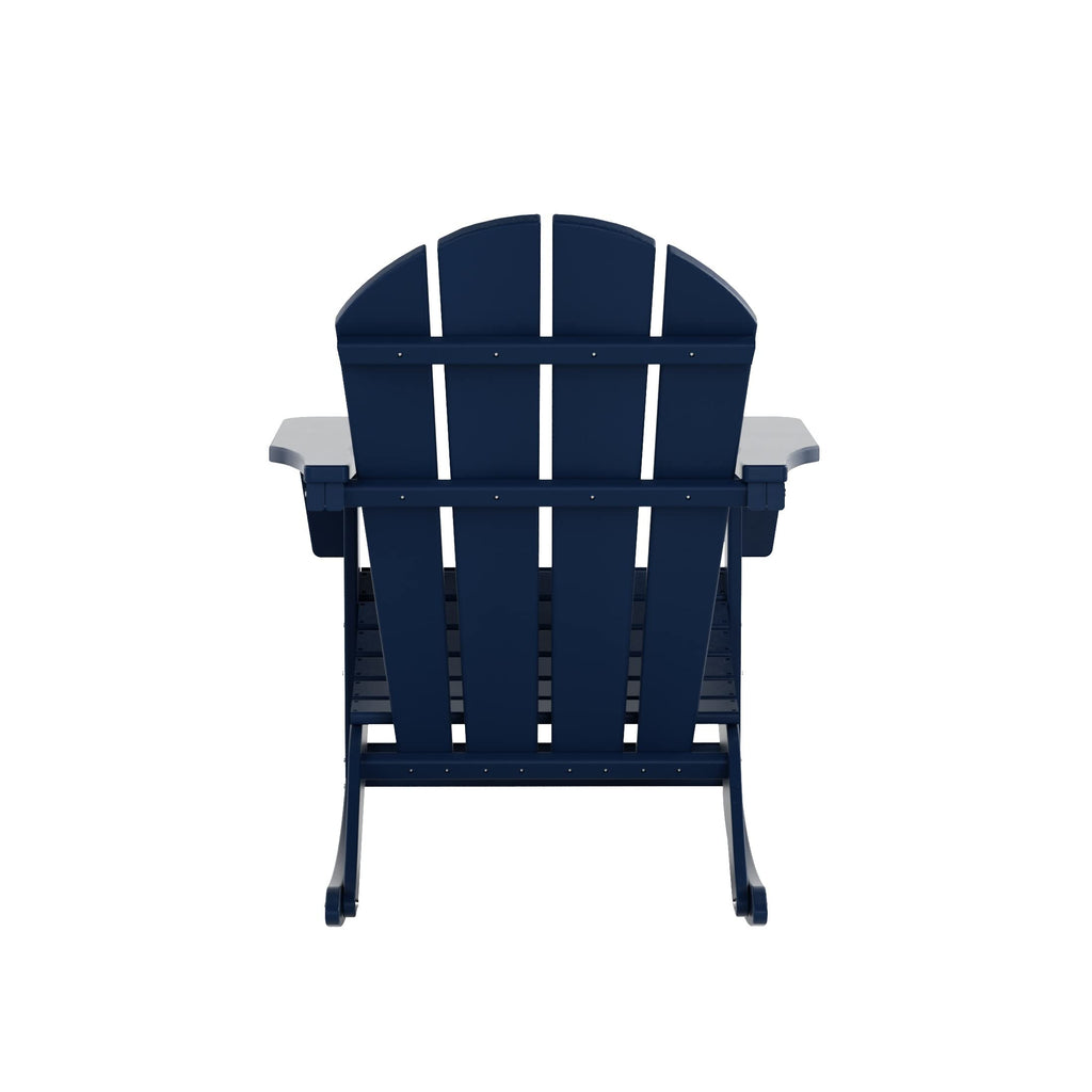 Navy Blue HDPE Outdoor Rocking Chair U7398