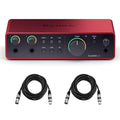 2x2 USB Audio Interface with 2 XLR Cables Y123