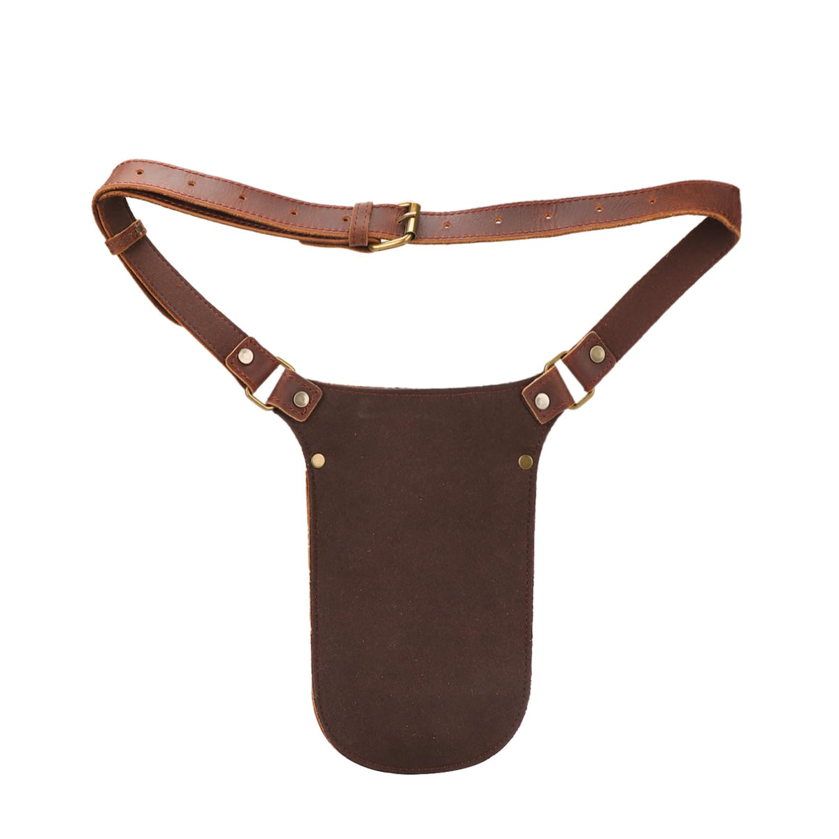 Brown Leather Gardening Tool Belt with 4 Pockets X654557