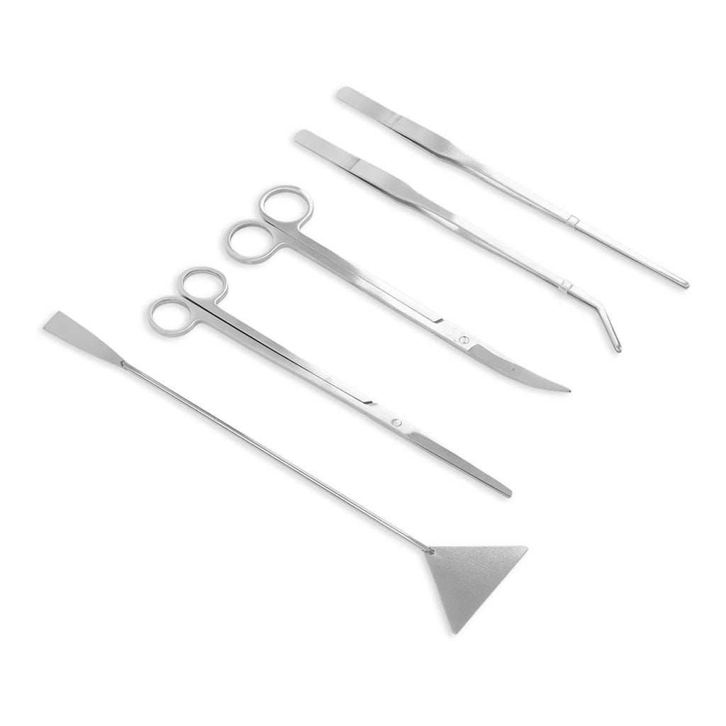 Aquarium Scissors and 5 in 1 Aquascaping Kit Stainless Steel 5 Piece Set V296