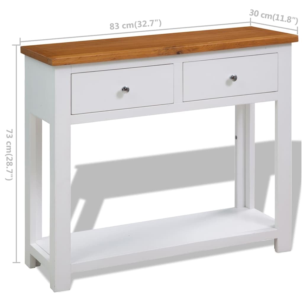 Solid Oak Wood Console Table Q22361