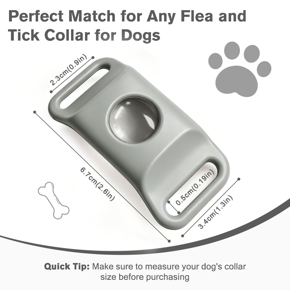 Flea and Tick Pendant for Dogs with 2 Silicone Buckles 4 Refills S2910