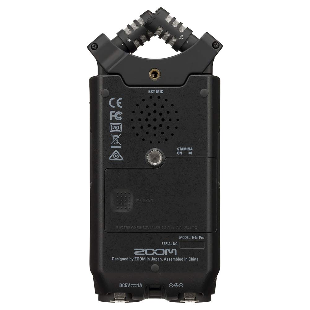 All Black 4-Track Portable Recorder with AC Adapter, Windbuster, 16GB Memory Card & USB Cable W677973