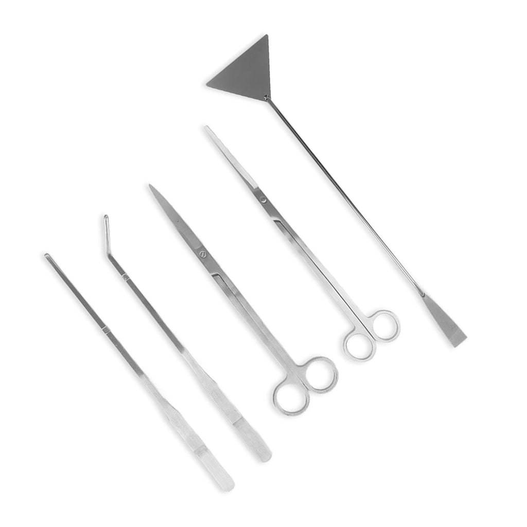 Aquarium Scissors and 5 in 1 Aquascaping Kit Stainless Steel 5 Piece Set V296