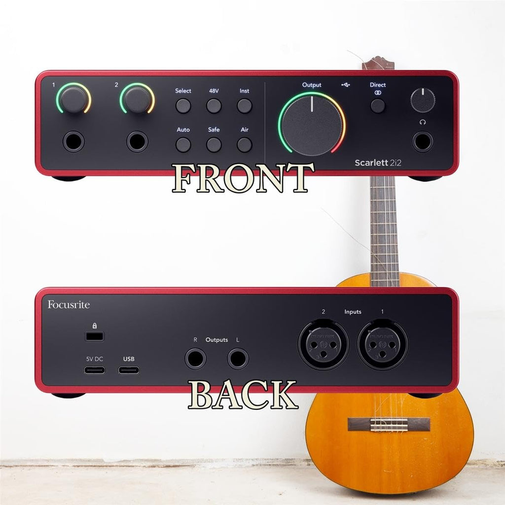 2x2 USB Audio Interface with 2 XLR Cables Y123
