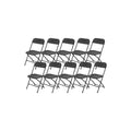 10 Pack Black Plastic Folding Chairs F2219