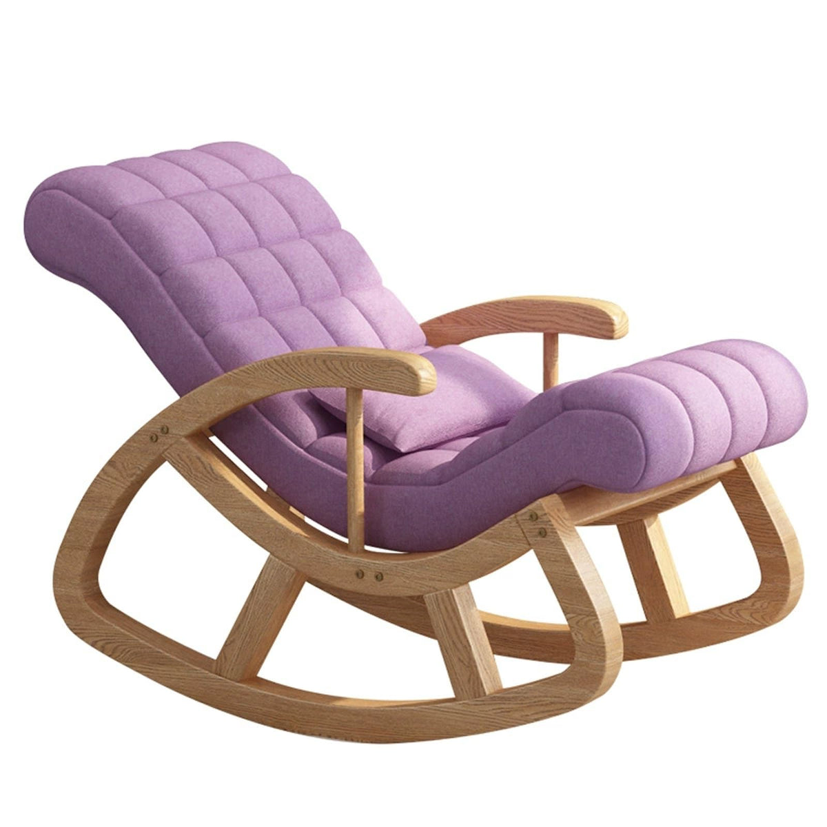 Upholstered Rocking Chair with High Backrest B38193