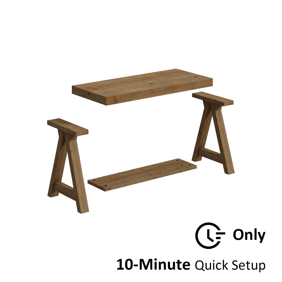 Solid Wood Bench with Shoe Storage P7739