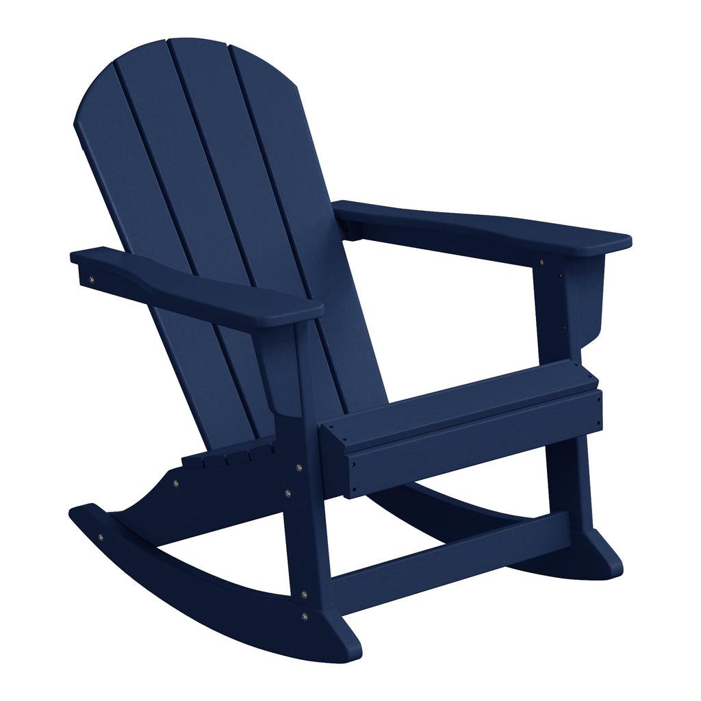 Navy Blue HDPE Outdoor Rocking Chair U7398