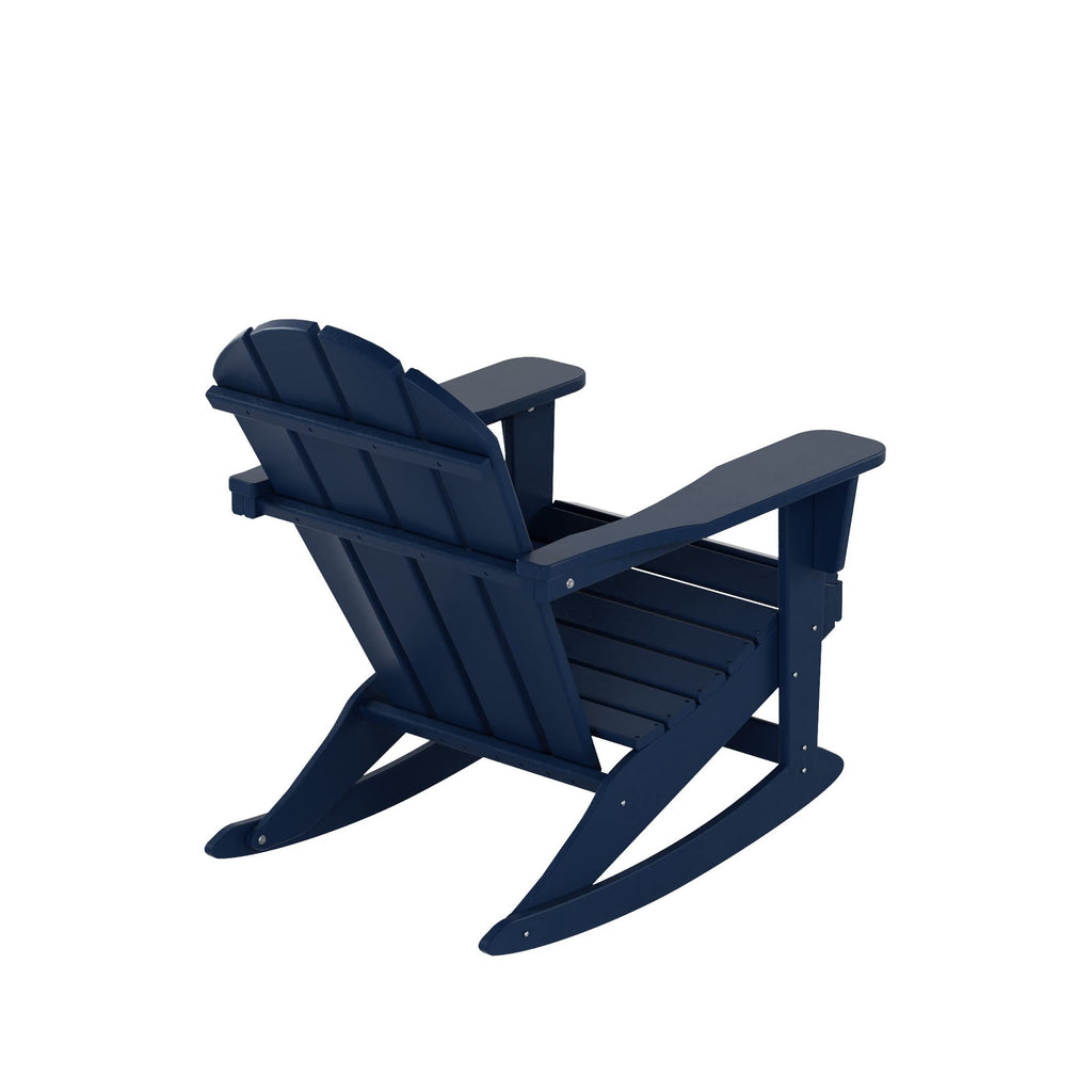 Navy Blue HDPE Outdoor Rocking Chair U7398