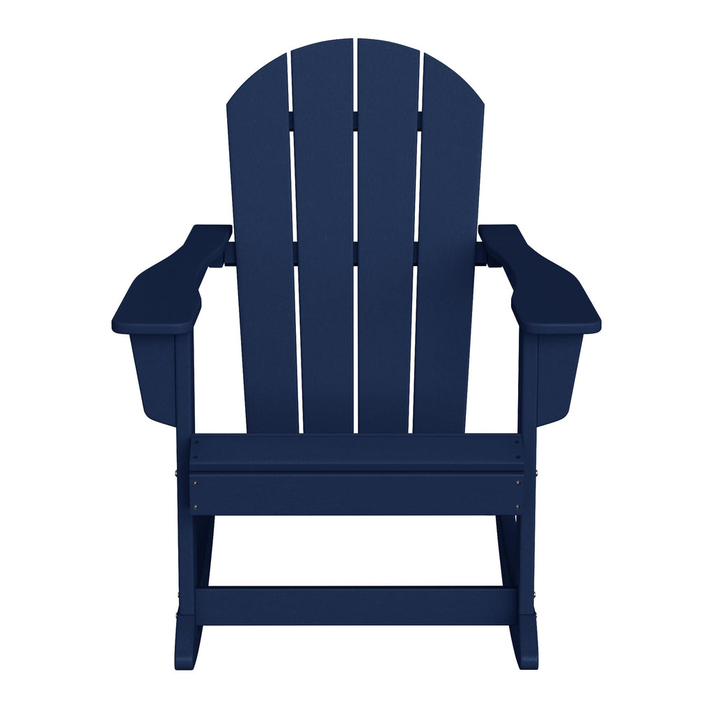 Navy Blue HDPE Outdoor Rocking Chair U7398