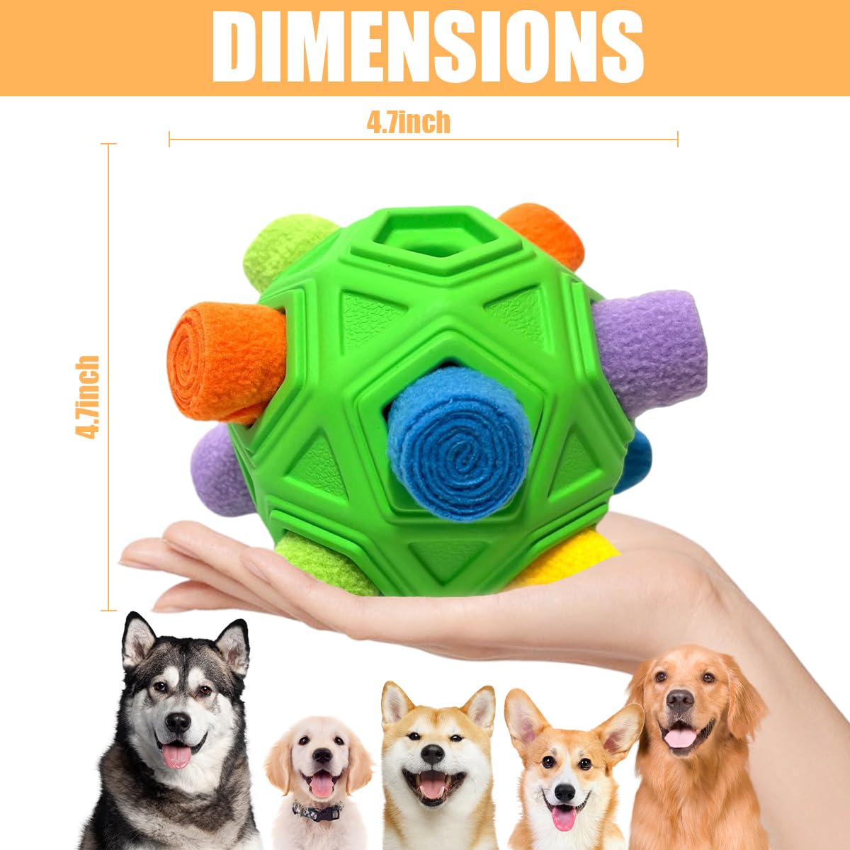 Interactive Puzzle Dog Toys Slow Feeder with Squeaky Carrot Toy F402