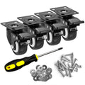 2" Caster Wheels Set of 4 with Brake C978