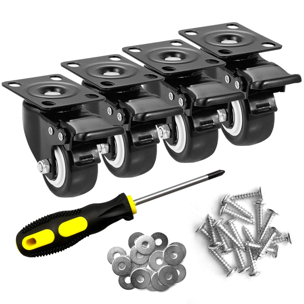 2" Caster Wheels Set of 4 with Brake C978
