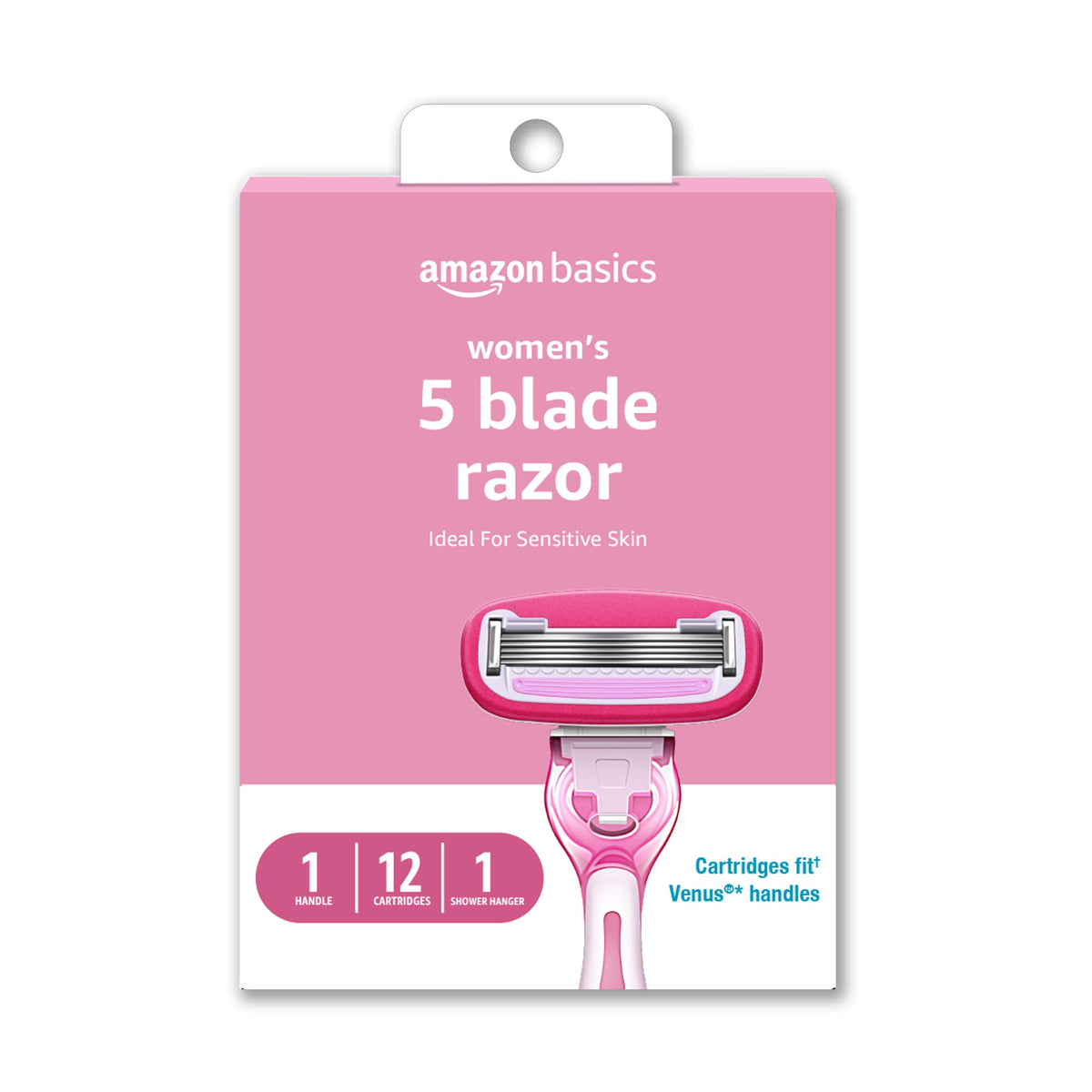 5-Blade Razor with 1 Handle, 12 Cartridges & 1 Shower Holder R96007