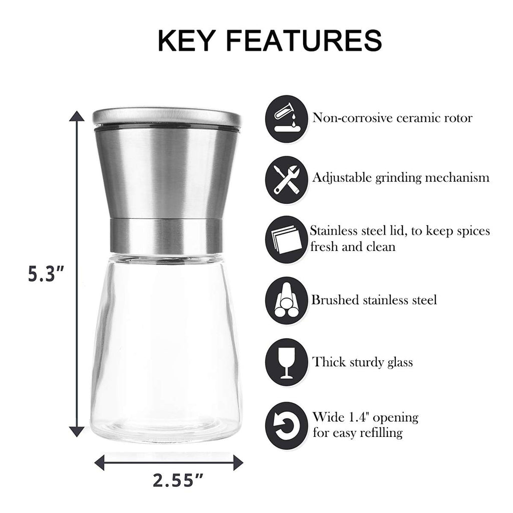 Salt or Pepper Grinder Mill Shaker Adjustable F2047