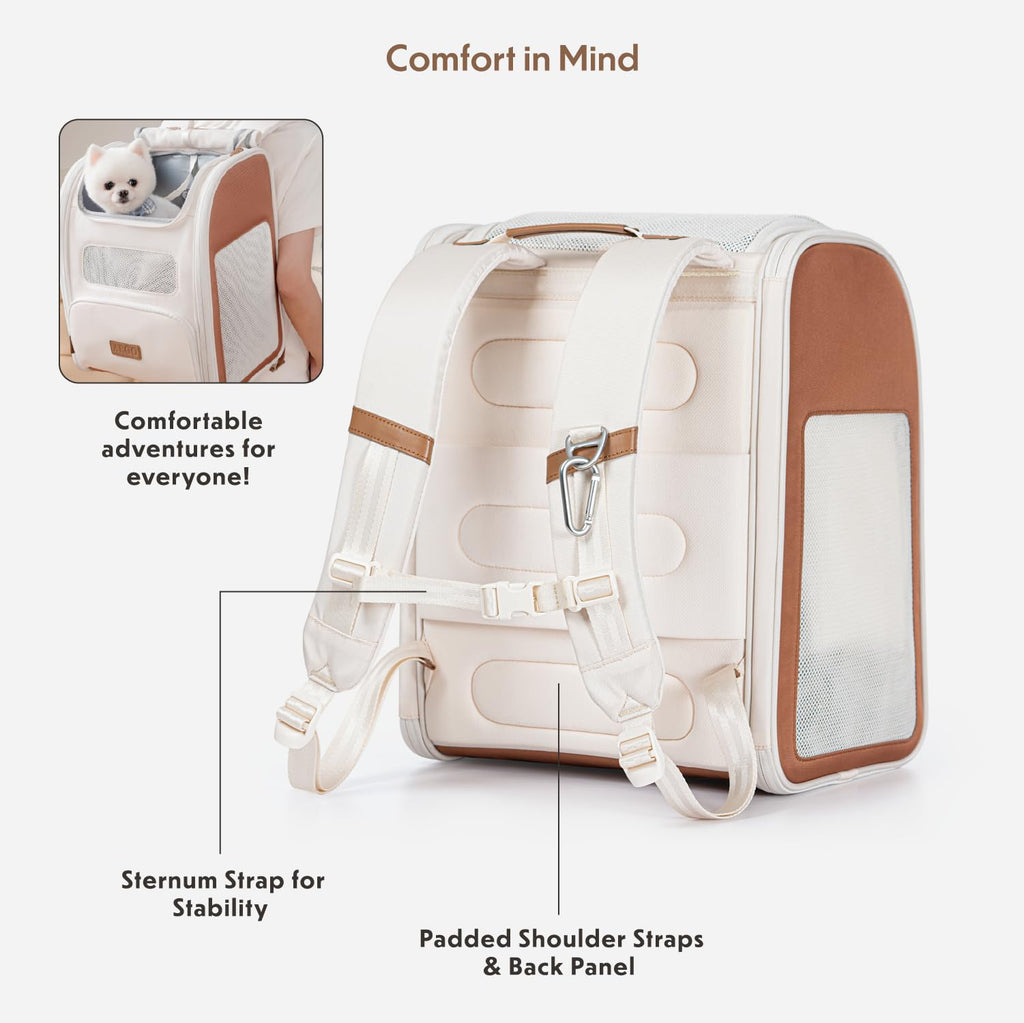 Tan Pet Backpack Carrier P342