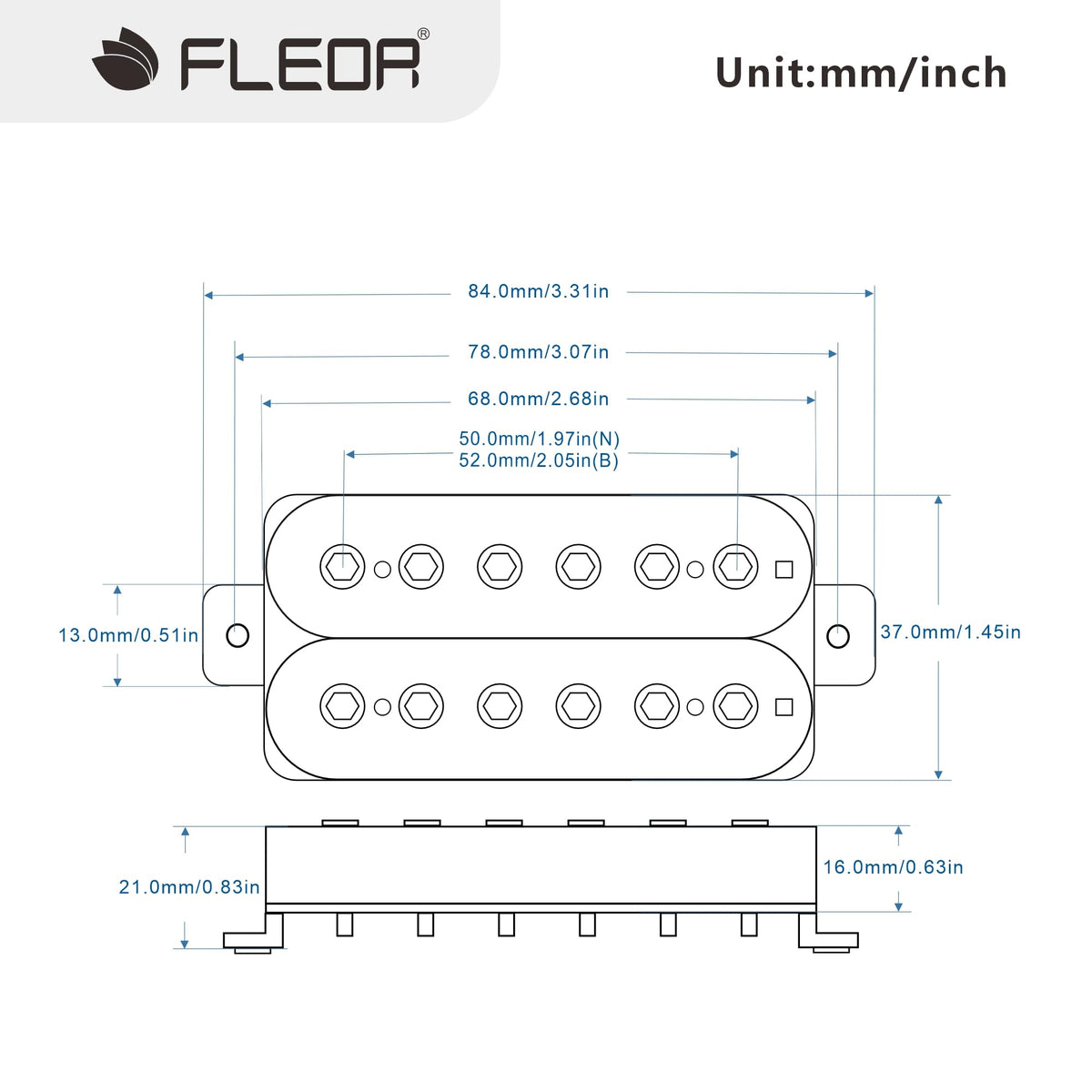 Ceramic Double Coil Humbucker Pickup Set F509582