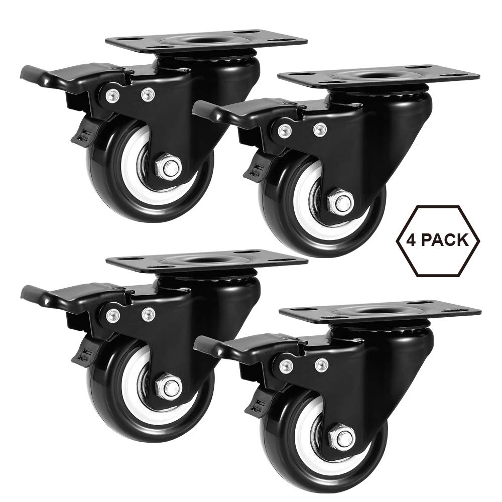 2" Caster Wheels Set of 4 with Brake C978
