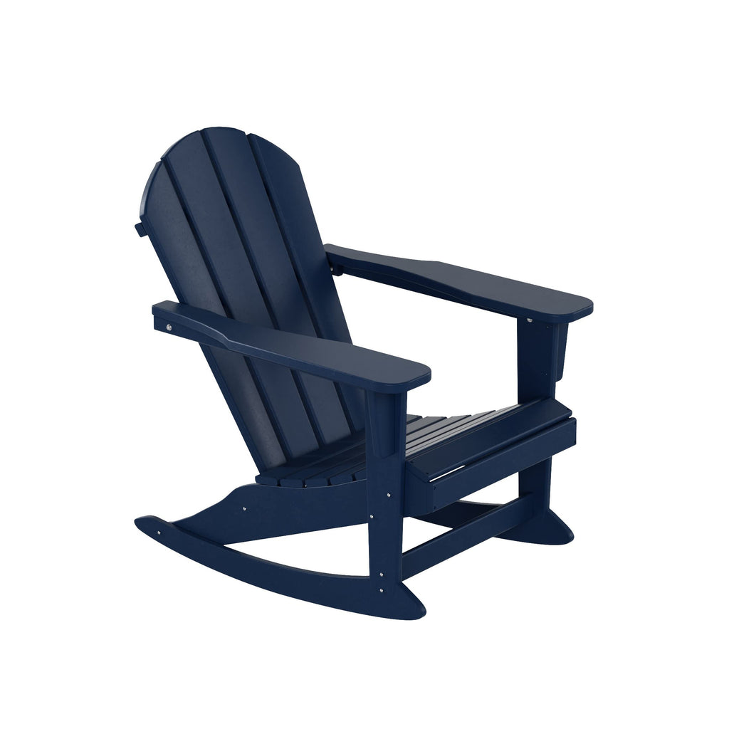 Navy Blue HDPE Outdoor Rocking Chair U7398