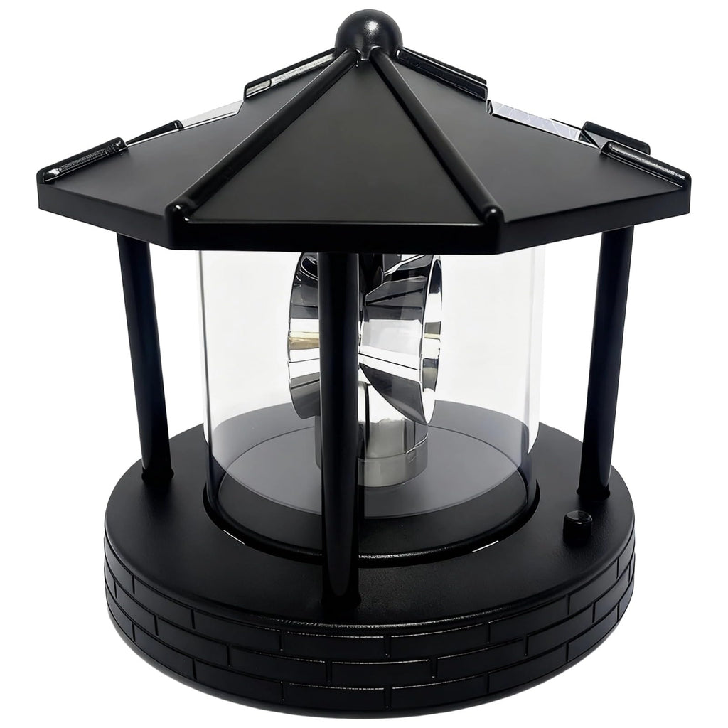Solar Lighthouse with Rotating Beacon, 5.7 x 5.7 x 6.9 in S183496