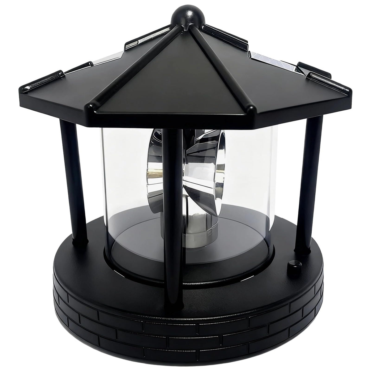 Solar Lighthouse with Rotating Beacon, 5.7 x 5.7 x 6.9 in S183496