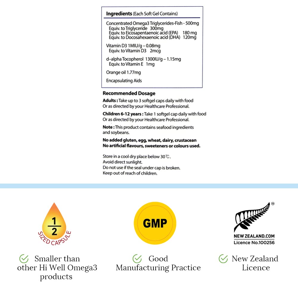 Omega 3 Fish Oil 500mg Softgels P961874