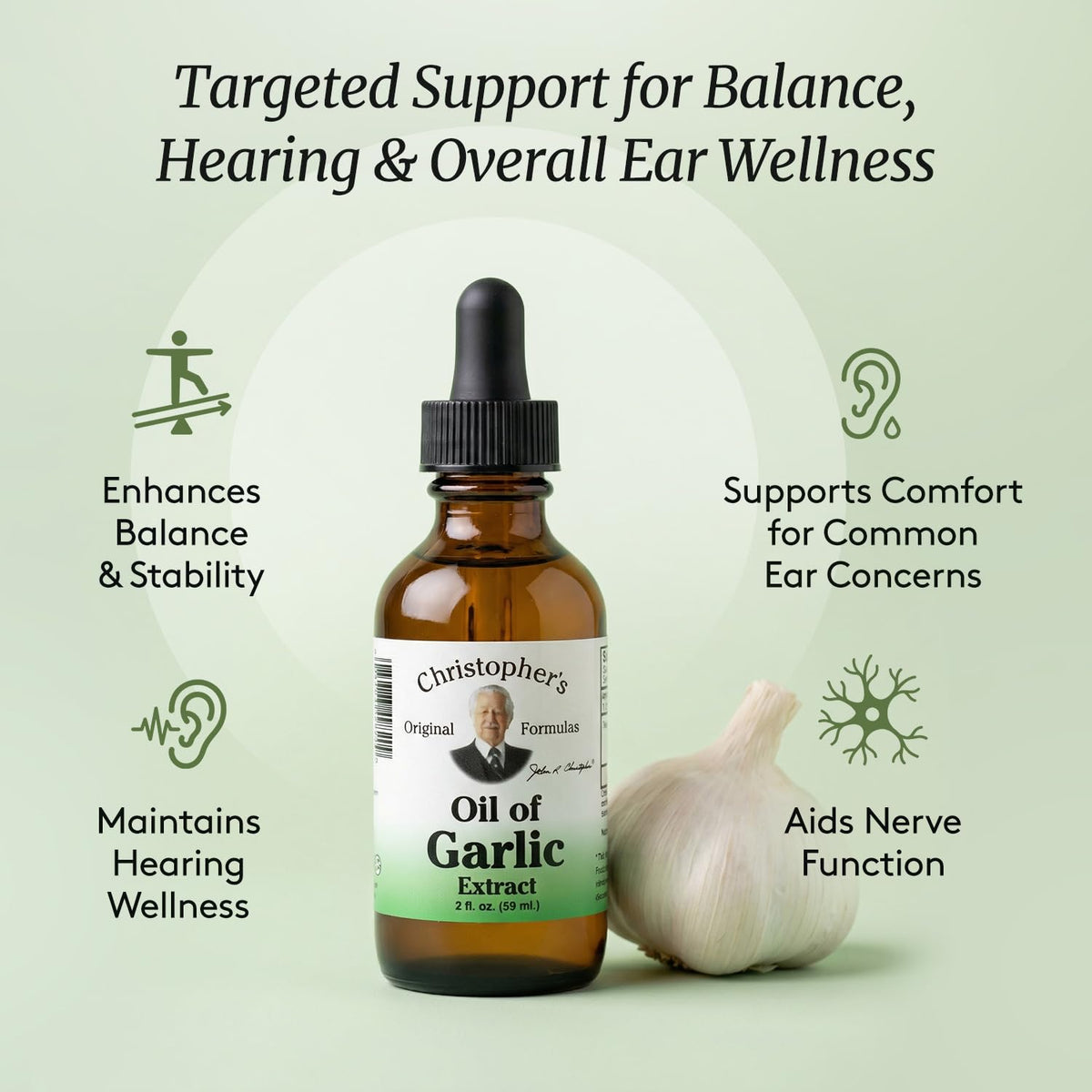 Garlic Oil Extract 2 oz Herbal Supplement C4871