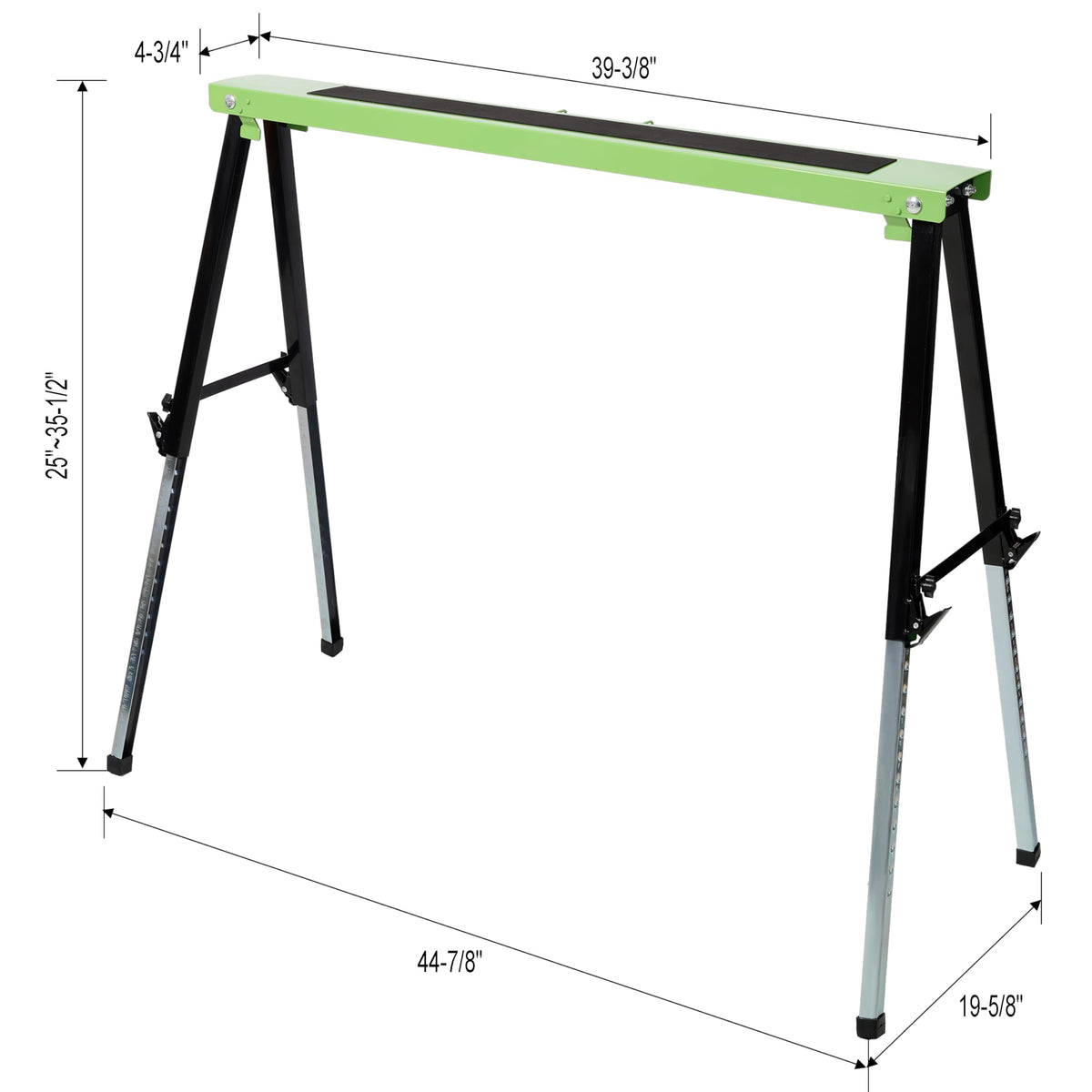 2-Pack Heavy-Duty Folding Sawhorses, 12-Position Adjustable, 660lbs Capacity T805