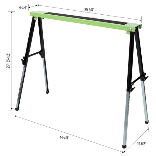 2-Pack Heavy-Duty Folding Sawhorses, 12-Position Adjustable, 660lbs Capacity T805