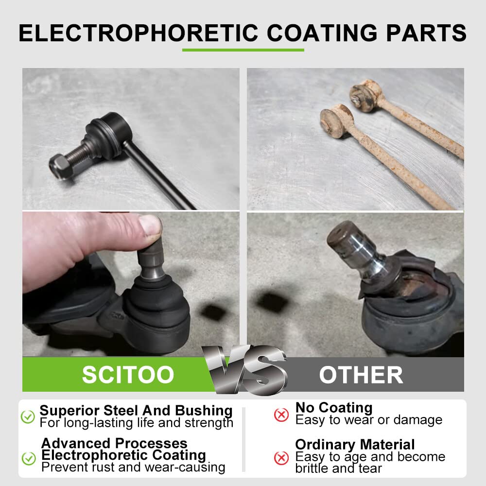6pcs Front Suspension Kit Control Arm Ball Joint Tie Rod End Sway Bar Link N284