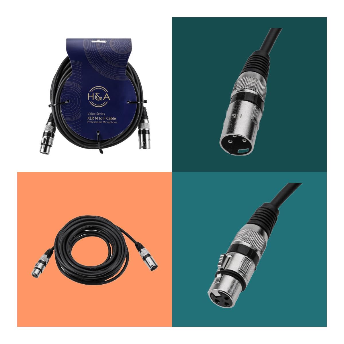 2x2 USB Audio Interface with 2 XLR Cables Y123