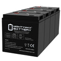 6 Volt 36 AH Rechargeable SLA AGM Battery 4 Pack J936529