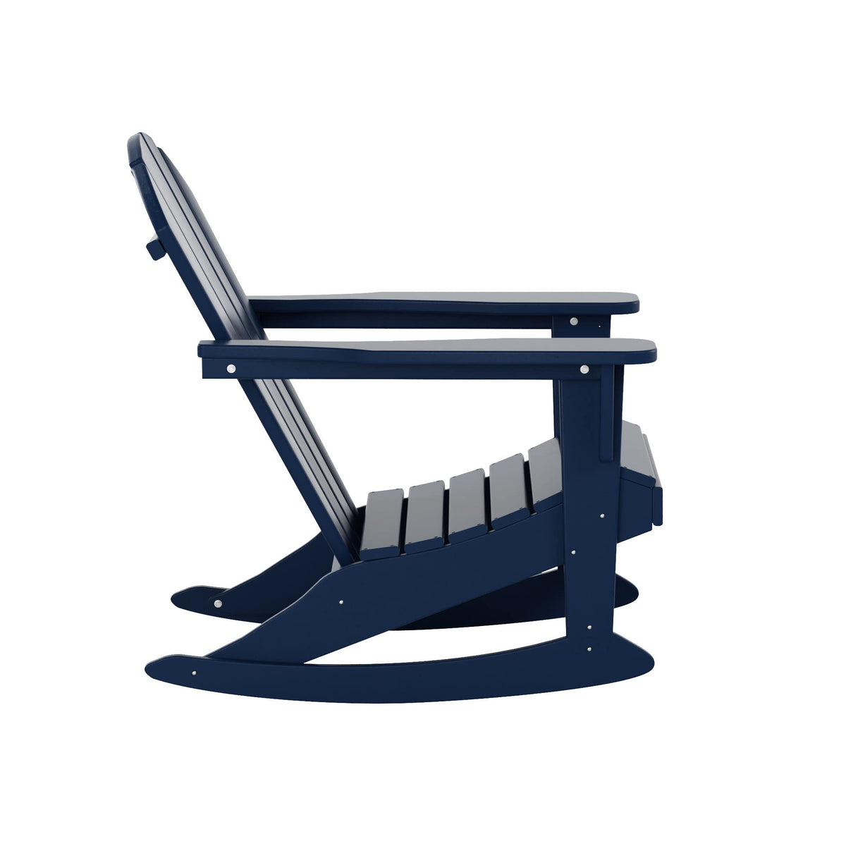 Navy Blue HDPE Outdoor Rocking Chair U7398