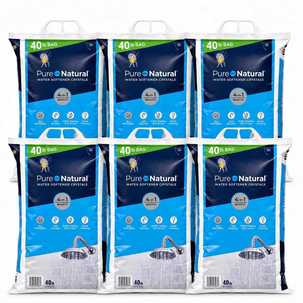 Water Softener Salt Crystals 6 Pack 40 lb Bags Z316