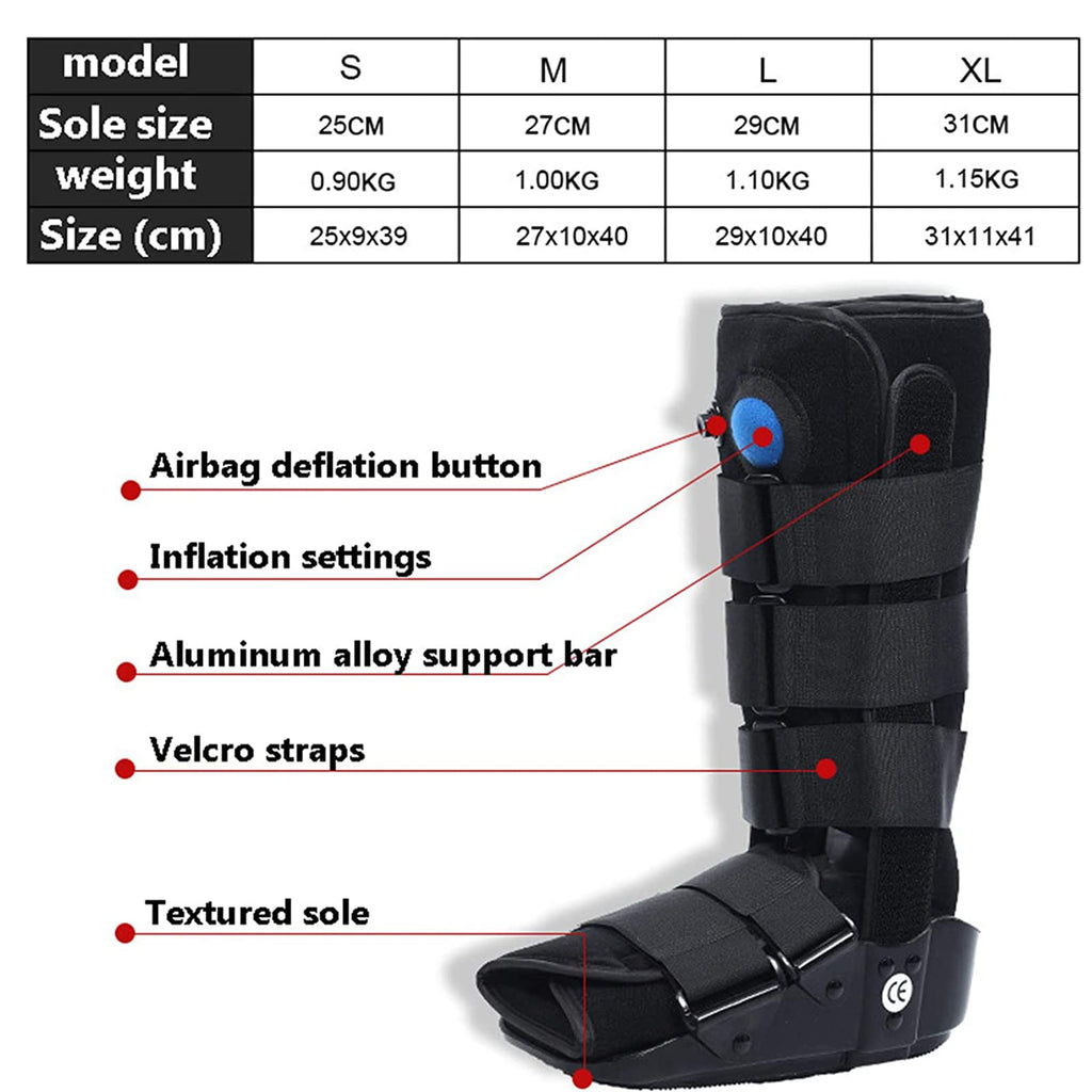 Pneumatic Walking Boot with Air Pump Gray M K18546