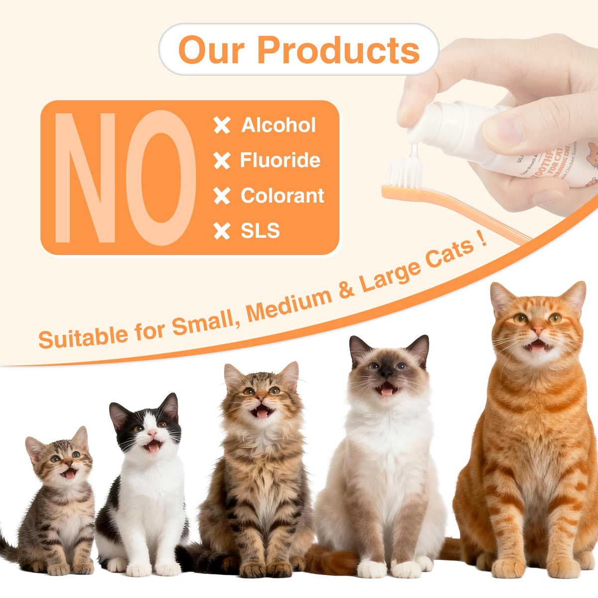 Roast Chicken Flavor Enzymatic Cat Toothpaste Kit with Toothbrush & Finger Brush, 1.06 oz M774