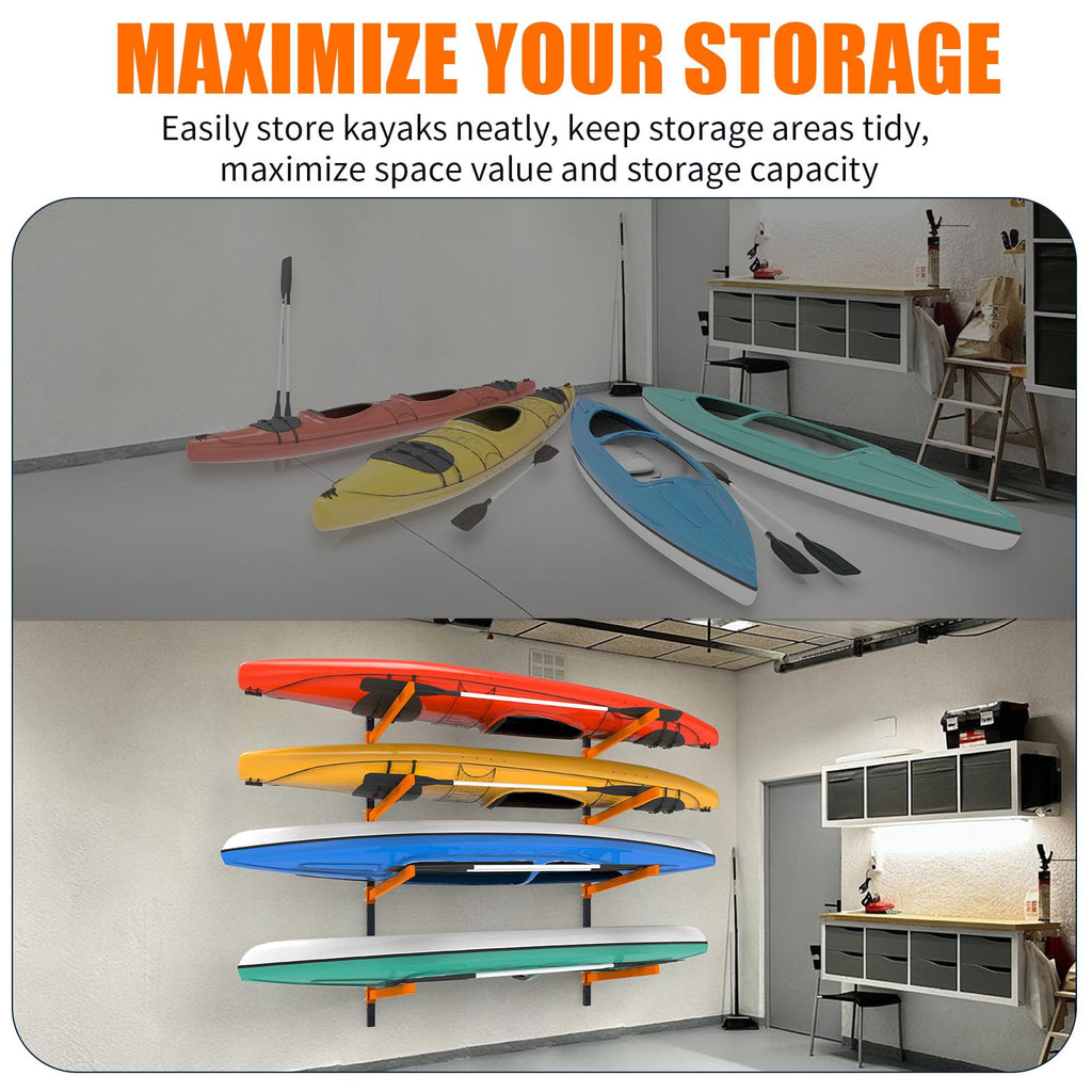 Wall Mount Adjustable Kayak Storage Rack D61311