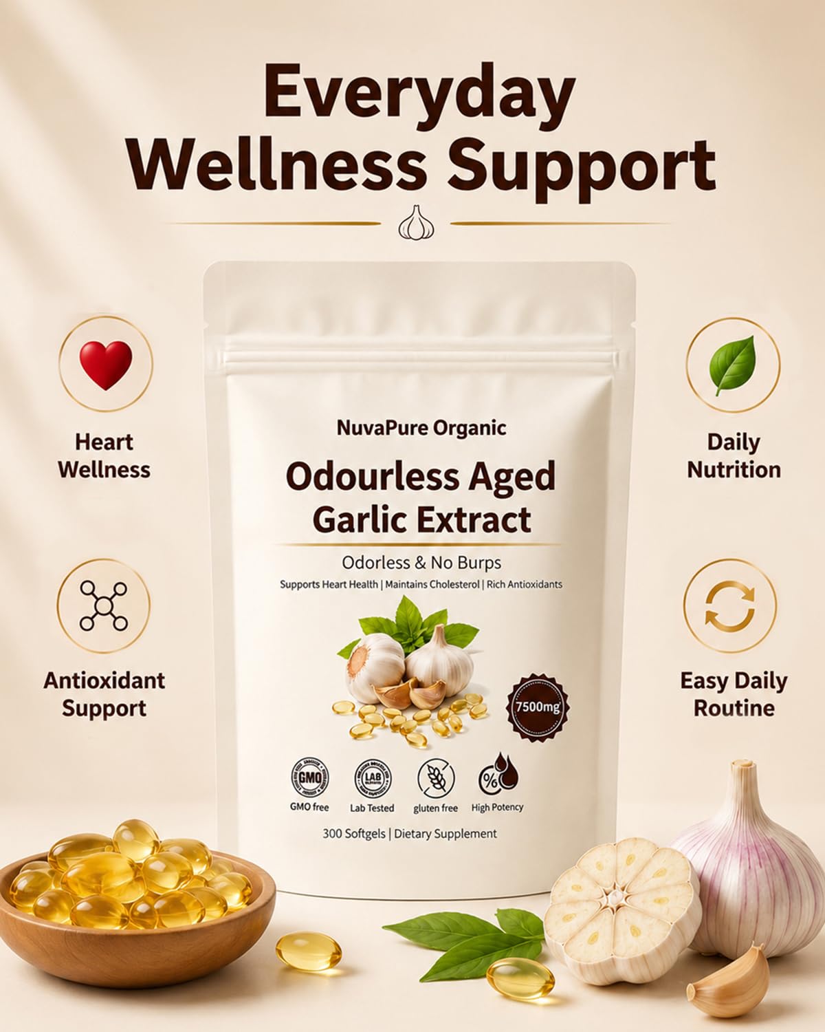 Odorless Aged Garlic Extract Capsules P670134