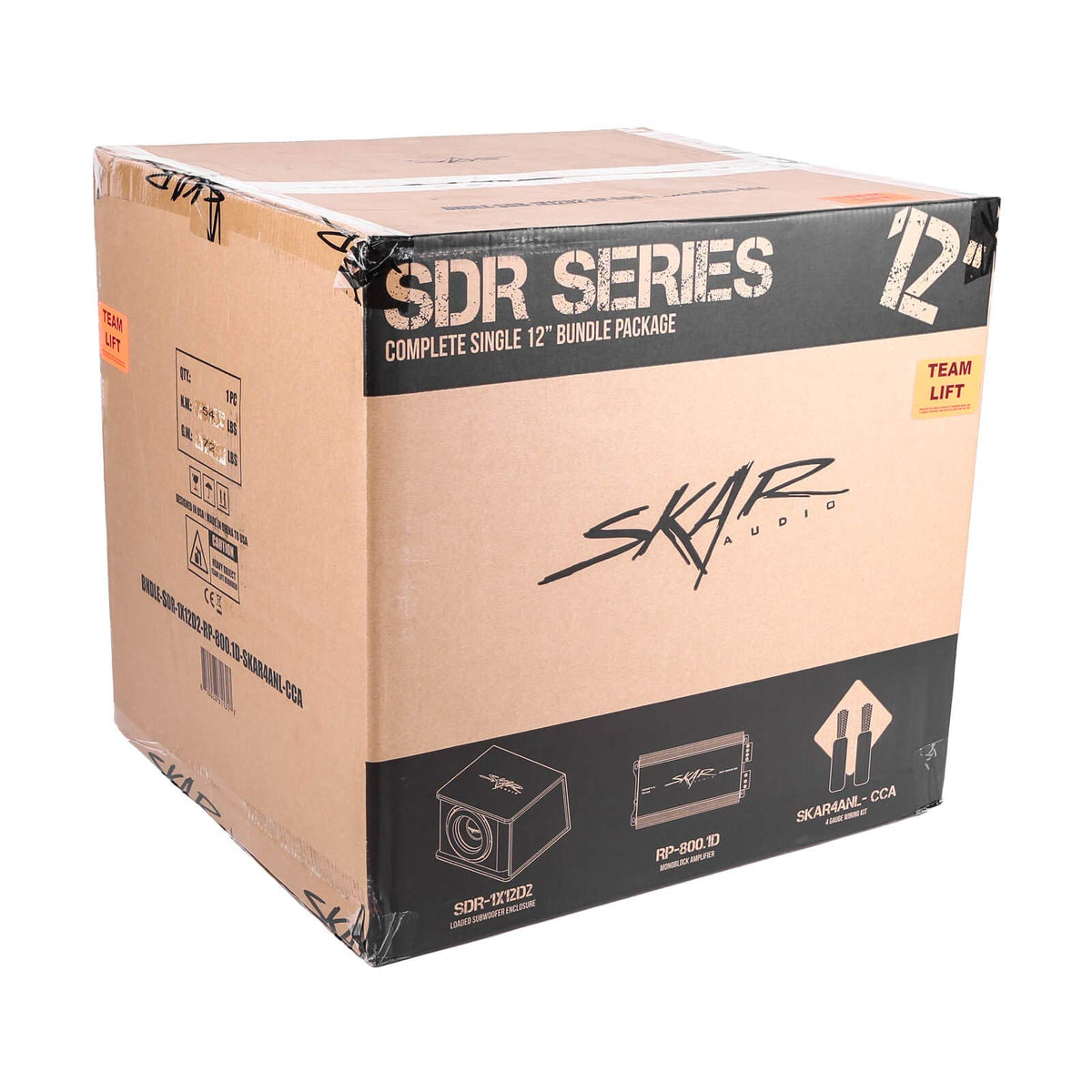 Single 12" 1,200 Watt Subwoofer Bass Package with Amplifier S196