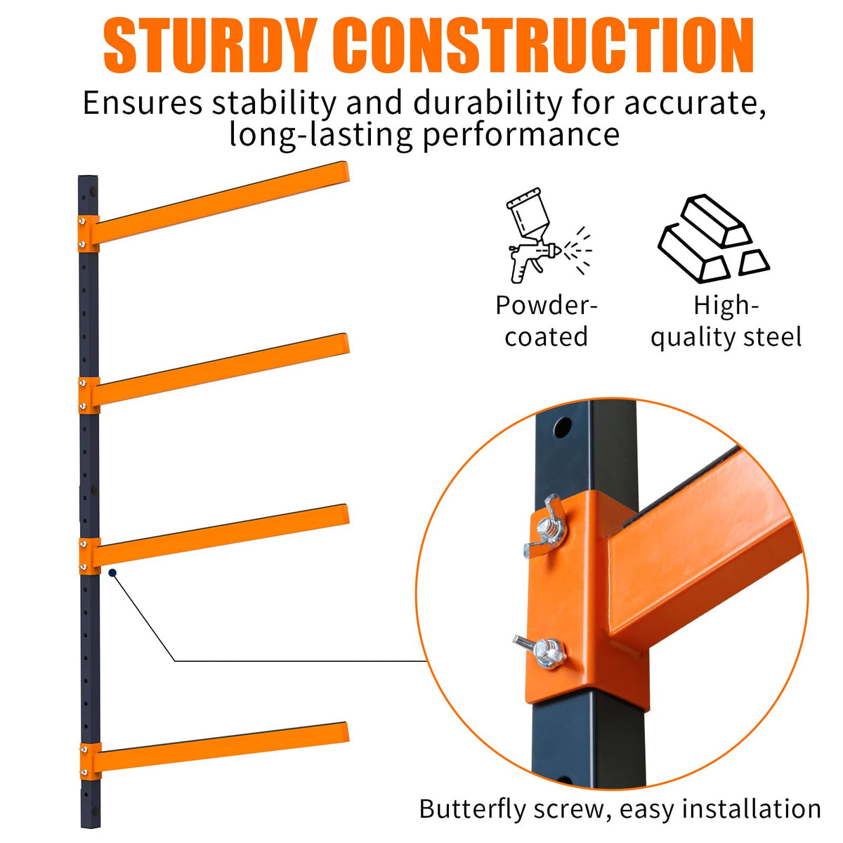 Wall Mount Adjustable Kayak Storage Rack D61311