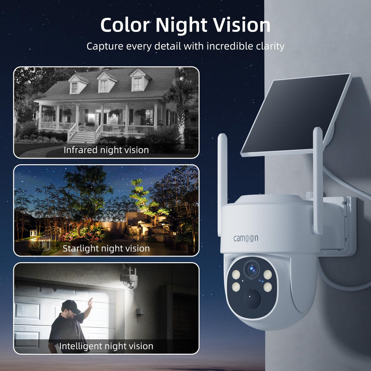 Solar Security Cameras Wireless Outdoor 4 Cameras N3626