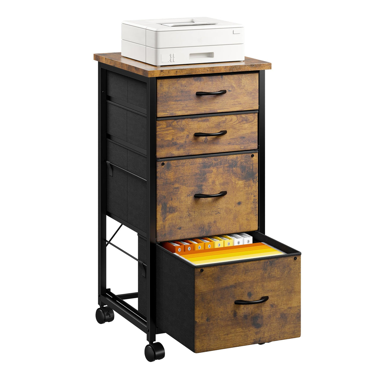 4 Drawer Rolling File Cabinet L362