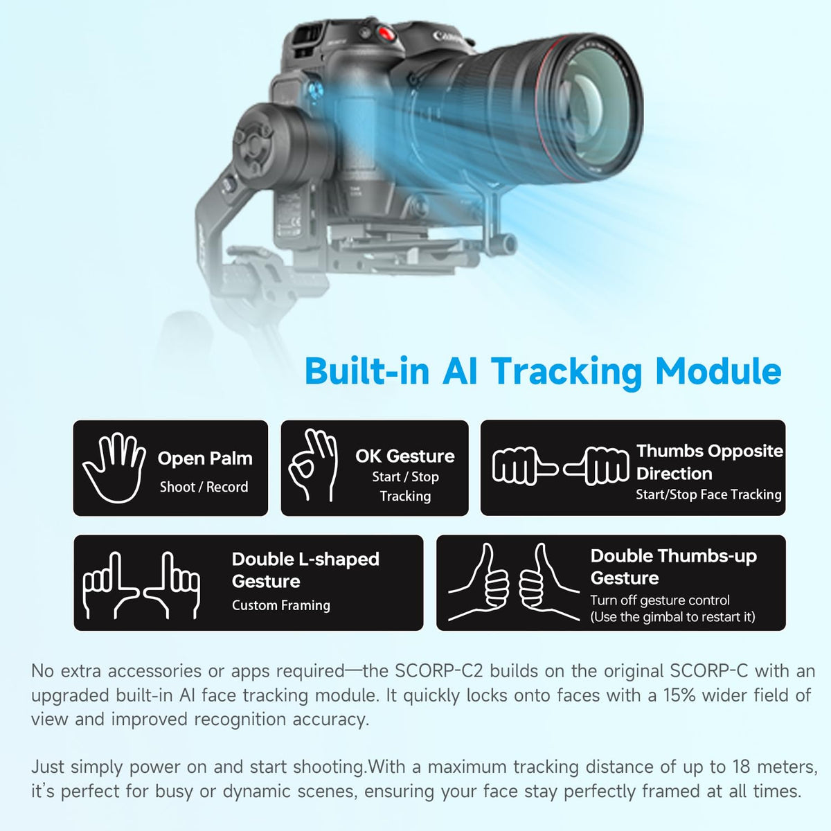Camera Gimbal Stabilizer for Mirrorless Cameras H34156