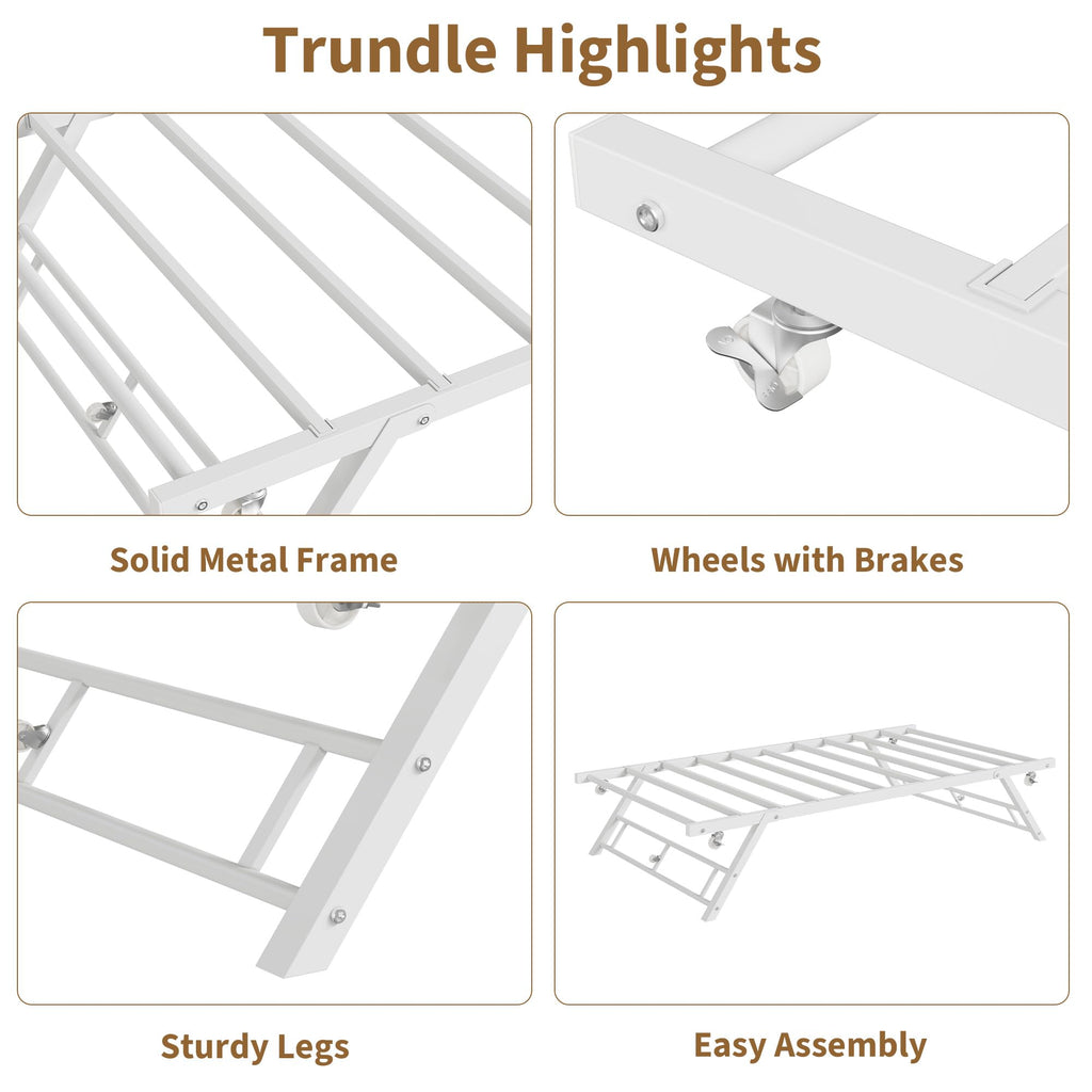 Twin Pop Up Trundle Bed U392