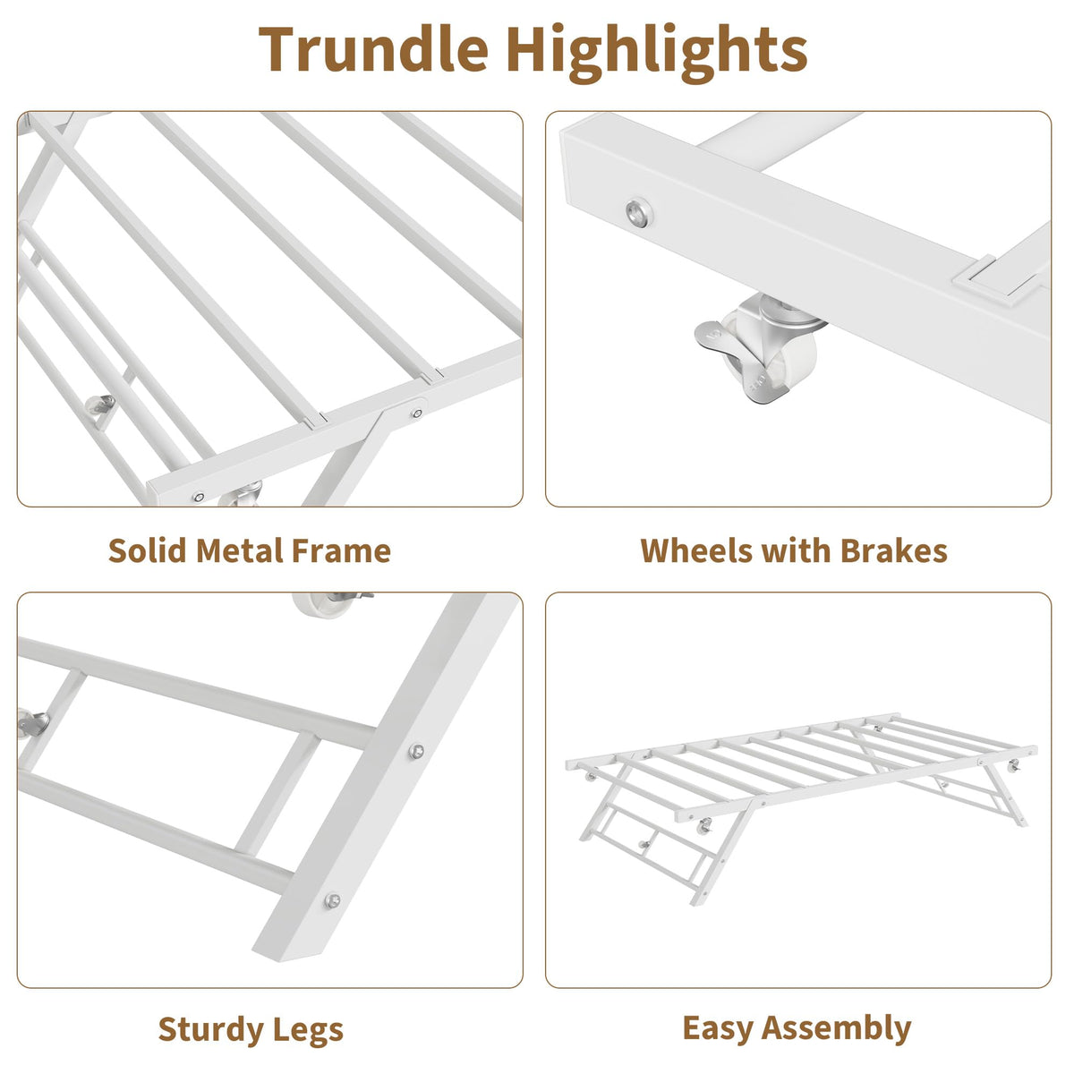 Twin Pop Up Trundle Bed U392